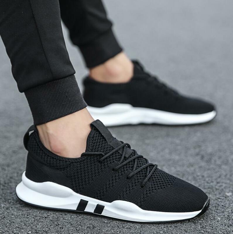 OLOMLB 2019hot sapatos masculinos calçados esportivos leves respirável não-deslizamento sapatos casuais sapatos da moda para adultos Zapatillas Hombre preto