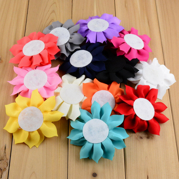 20 pcs/lot ,3.5 inch Starburst crystal pearl flowers, fabric flowers
