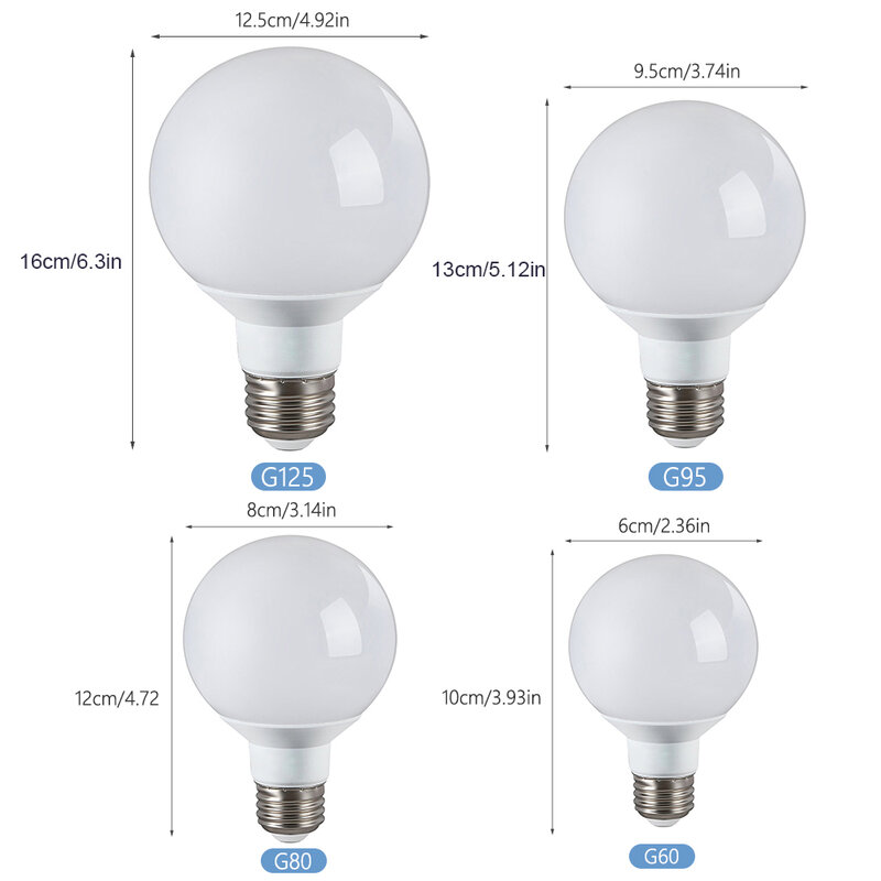 DONWEI LED 전구 5730 SMD 360 도 전구, 실내 장식, 에너지 절약 램프, 3W, 7W, 12W, 15W, E27, G60, G80, G95, G125