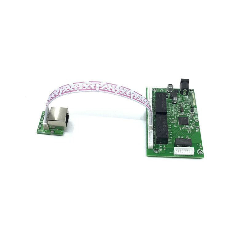 OEM PBC 8Port Gigabit Ethernet Switch 8Port with 8 pin way header 10/100/1000m Hub 8way power pin Pcb board OEM screw hole