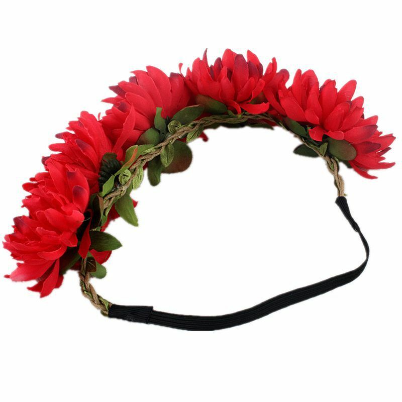 New Daisy Flower Crown Wedding Festival Headband Hair Garland Wedding Headpiece Floral Head Wreath Bridesmaid Bridal Accessories