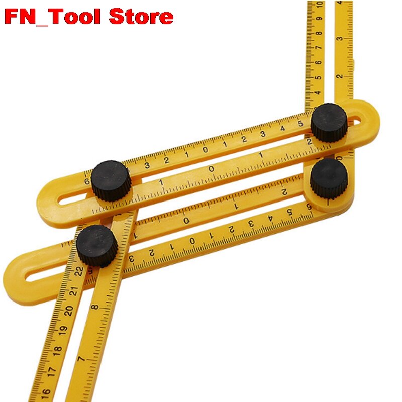 Multi-function plastic folding ruler Four-sided Measuring Tool Angle Finder Protractor Multi-Angle Ruler Layout Tool Angle Ruler