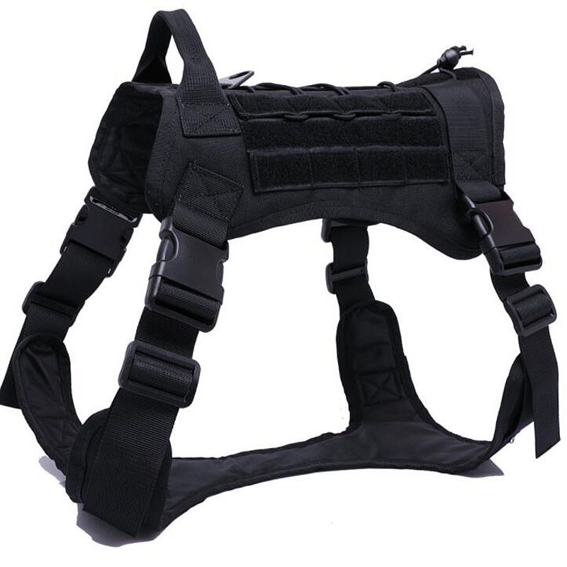Tactical Dog Harness Vest for Walking Hiking Hunting Military Waterproof Molle Training Harness for Service Dog with Handle
