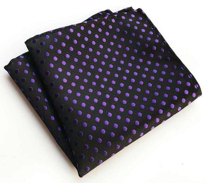 RBOCOTT Mens Pocket Squares Dot Pattern Blue Handkerchief Fashion Hanky For Men Business Suit Accessories 25cm*25cm