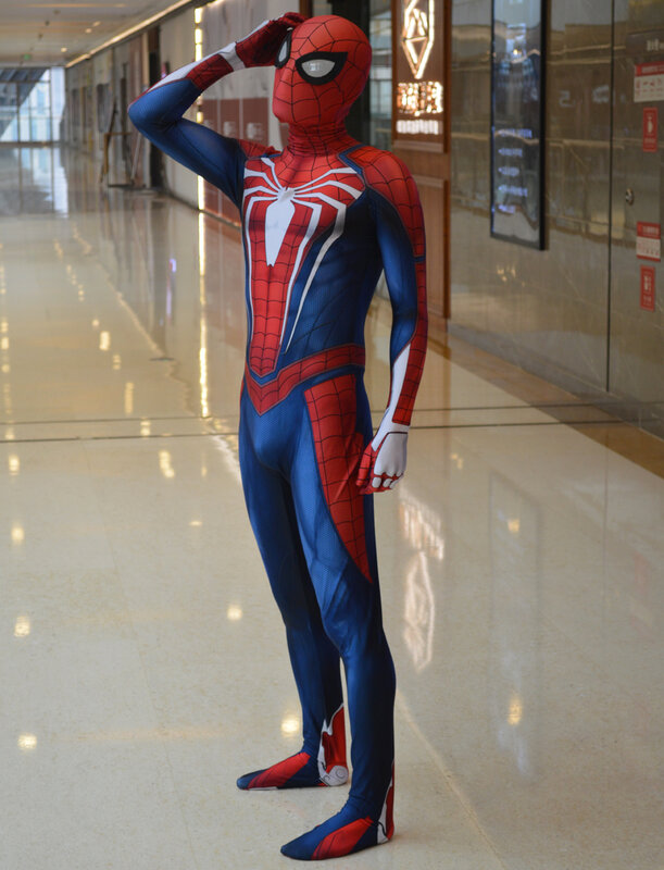 Jogo aranha PS4 insone Spider-Man Costume 3D Impressão Spandex Spiderman o Dia Das Bruxas Cosplay Zentai terno Adulto/Crianças Grátis grátis