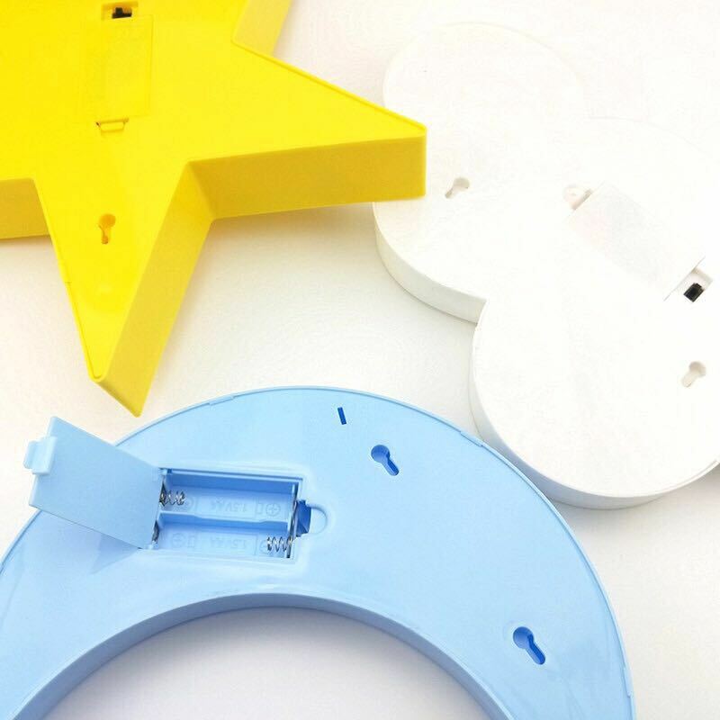 Mooie Cloud Star Moon Led 3D Licht Nachtlampje Kids Gift Speelgoed Voor Baby Kinderen Slaapkamer Tolilet Lamp Decoratie Indoor verlichting