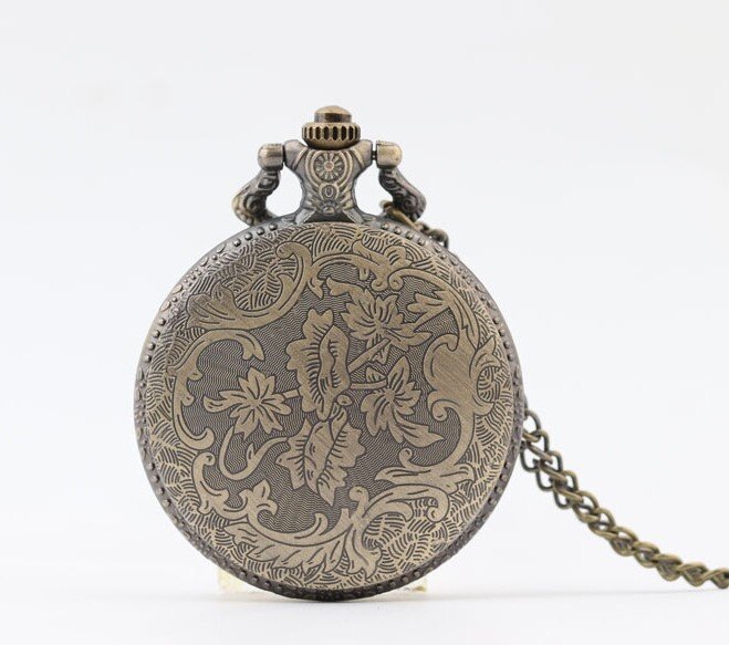 Montre à Quartz antique en Bronze pour hommes, pendentif avec chaîne, de poche, antique, idée cadeau, allemagne