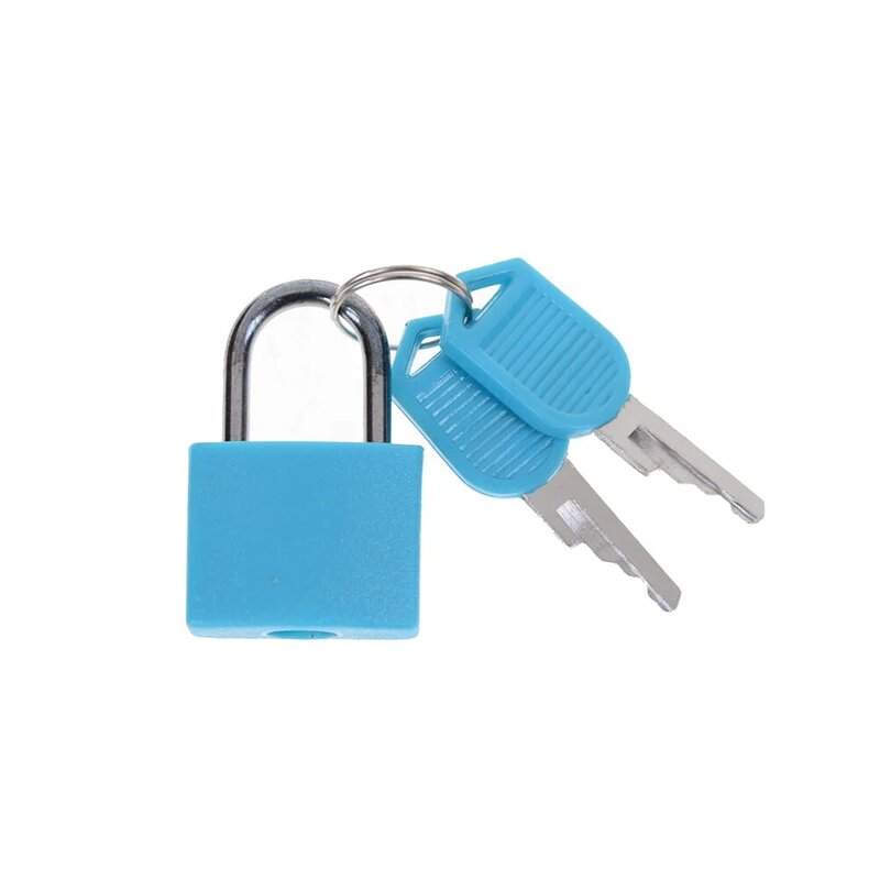 Tiny Suitcase Lock with 2 Keys Mini Strong Steel Padlock Travel 6 colors