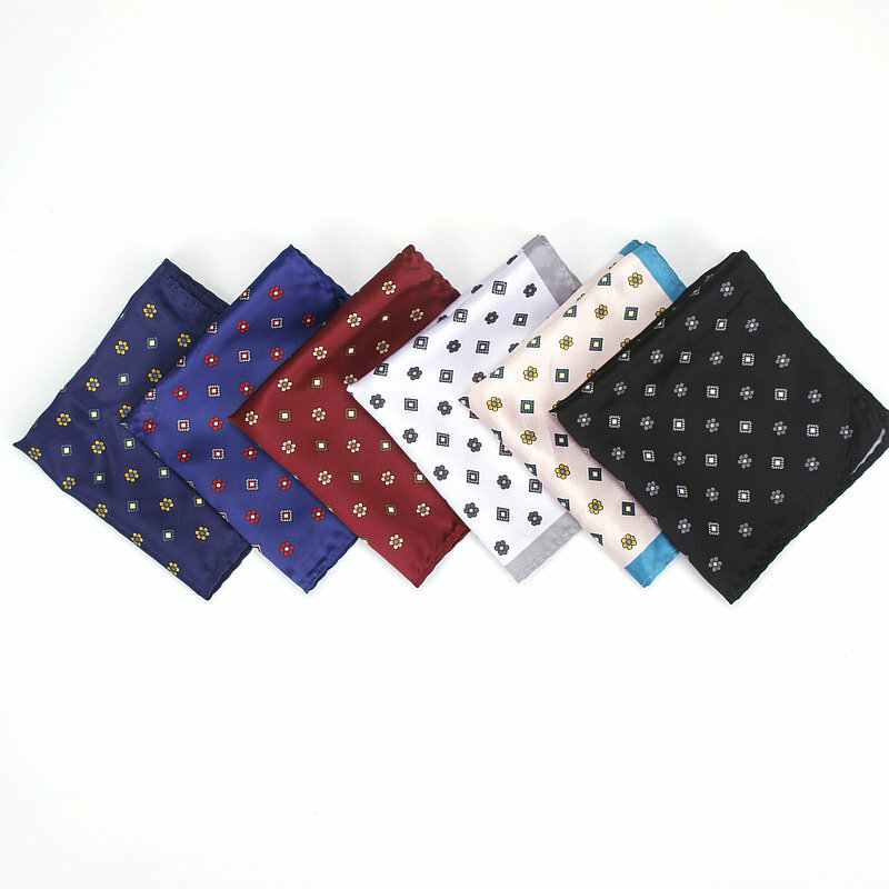 Luxury Men's Handkerchief Vintage Check Pocket Square Soft Hankies Wedding Party Business Hanky Chest Towel Gift 24*24CM