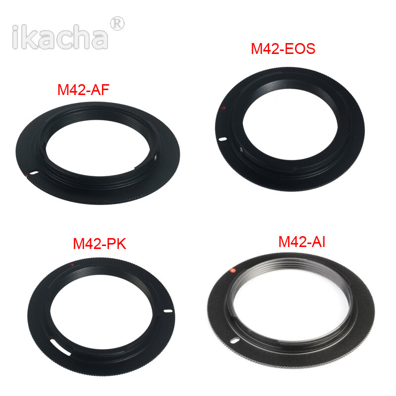 Metal Lens Adapter Ring, M42, M42-EOS, AI, AF, PK, Canon, Nikon, Sony, Pentax, 20d, 40d, 50d, SLR Camera
