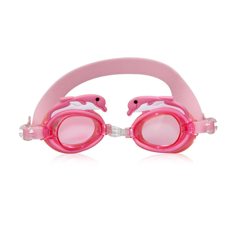 แว่นตาว่ายน้ำเด็กแว่นตาว่ายน้ำ Anti หมอก UV ป้องกันแว่นตากันแดดเด็กหน้ากากแว่นตากรณี Bee ปูกบ Dolphin