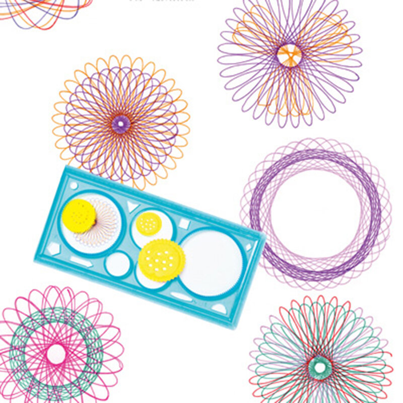 1 Pc Spirograph Geometris Penggaris Penyusunan Alat Alat Tulis untuk Siswa Menggambar Set Belajar Seni Set Hadiah Kreatif untuk Anak-anak