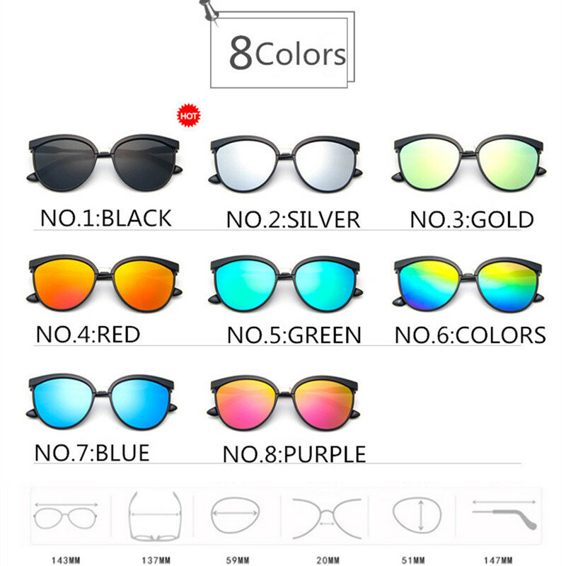 2019 Senhoras nova Marca de Designer de Óculos De Sol Das Mulheres de Luxo de Plástico Óculos de Sol Clássico Retro Olho de Gato Ao Ar Livre Oculos de sol Gafas