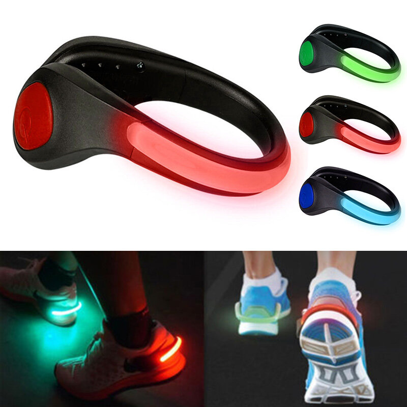 NEW Sports Running Safety USB LED Shoes Clip Luminous Light Reflective No-slip Clips Luminous Clips for Running