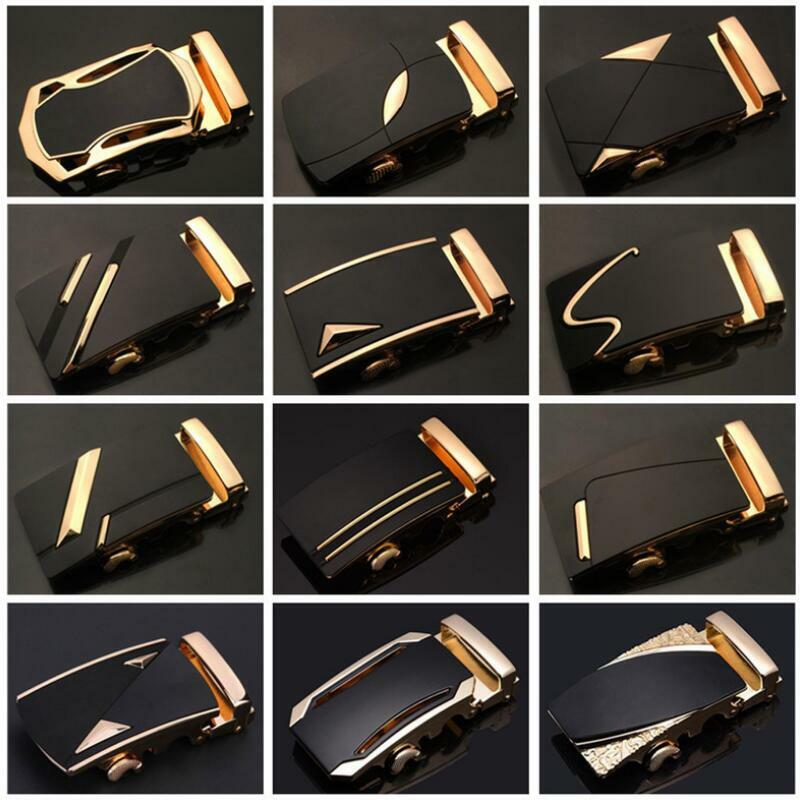 ZPXHYH-Boucles de ceinture automatiques en alliage pour hommes, boucle de plaque unique, cliquet de 3.5cm, accessoires de déclin, affaires, mode