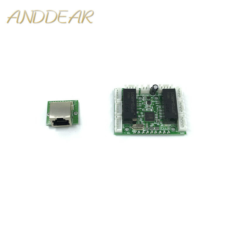 Mini modul design ethernet switch circuit board für ethernet schalter modul 10/ 100mbps 8 port PCBA bord OEM Motherboard