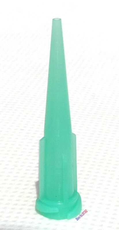 200 unids/lote de puntas de dispensación de pegamento de aguja cónica de flujo fluido epoxi de plástico de 18 calibres