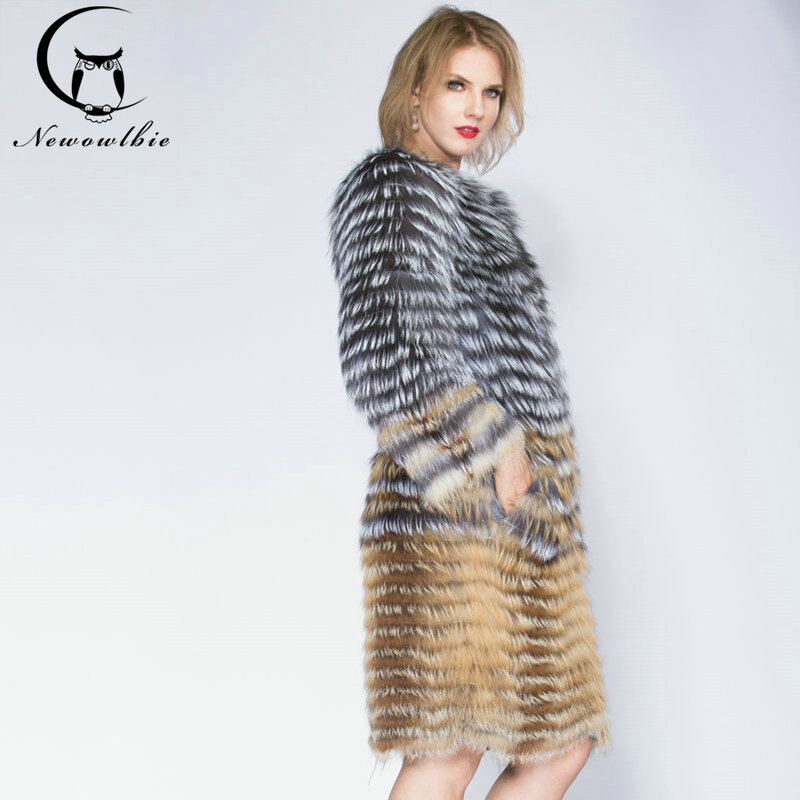 Piel de zorro auténtica para mujer, abrigos de piel de zorro auténtica de color natural, venta al por mayor
