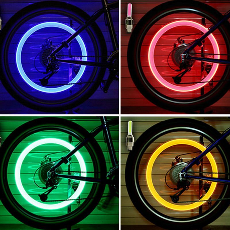 2 stücke Neon Lichter Farbe Kühlen Auto Reifen Ventil Kappen Luft Abdeckung Reifen Felge Ventil Rad Stem Cap für Toyota rav4 Honda Civic Suzuki Sx4