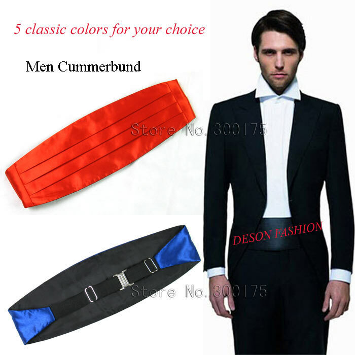 Faixa de cintura de cetim com cintura para homens, cores sólidas, para casamento, festa à noite, moda deson