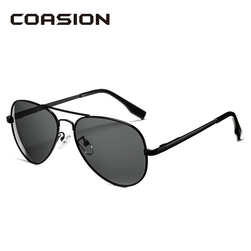 COASION classique pilote lunettes de soleil hommes femmes polarisé 2019 métal cadre lunettes de soleil miroir lentille conduite lunettes UV400 58mm CA1095