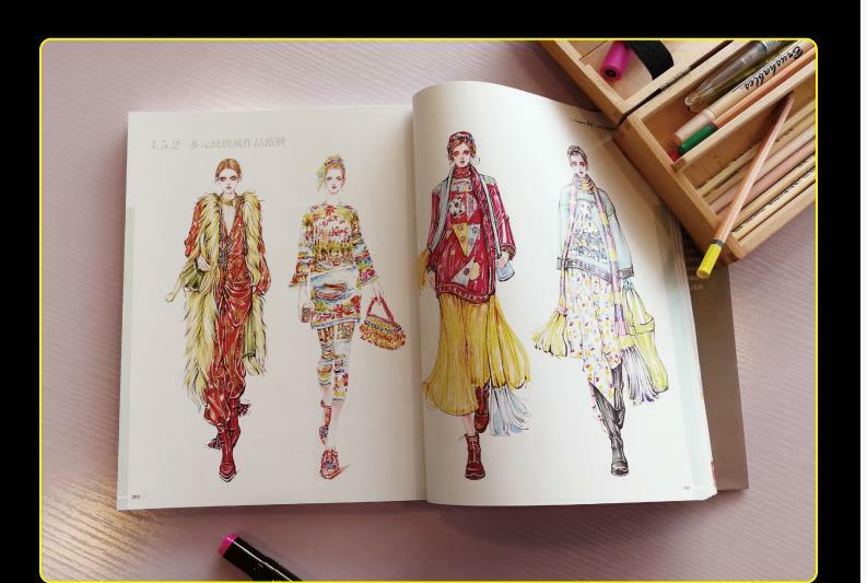 Baru 1 Pcs Fashion Lukisan Dilukis Tangan Kinerja Teknik Buku Desain Pakaian Masuk Belajar Mandiri Zero Option Buku