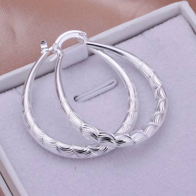 fashion For women lady wedding hook beautiful High quality Silver color Earring Jewelry free shipping cute gift , E295