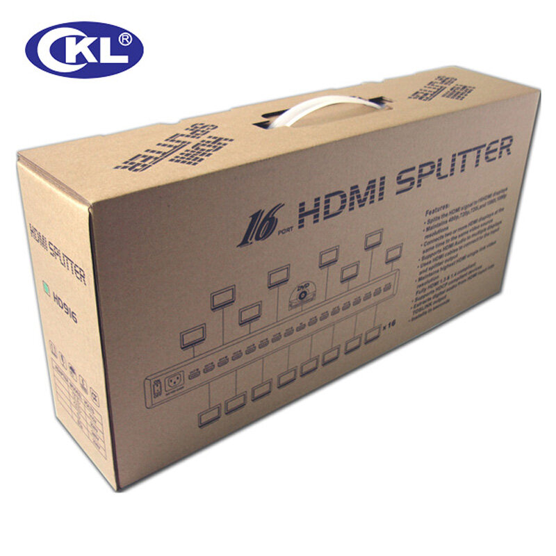 CKL 16 Port HDMI Splitter Rack Mount Metal Case Supports HDMI 1.4V High Resolution 3D 1080P HD-916