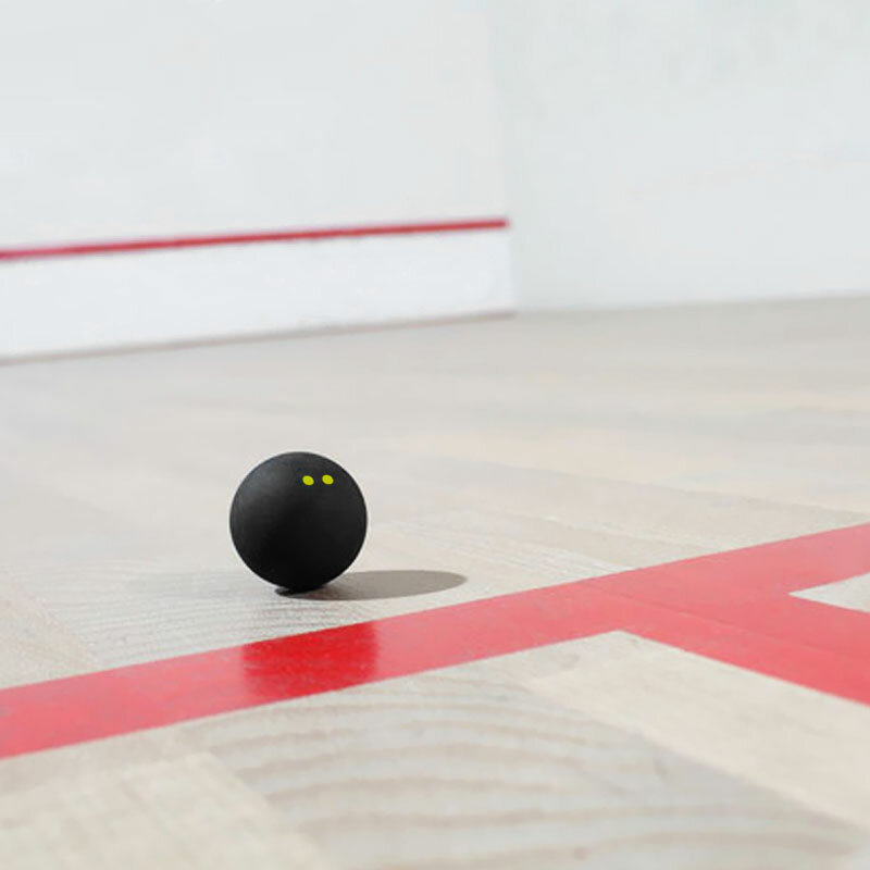 Bola de squash de competição dois pontos amarelos bola de borracha de baixa velocidade oficial esportes bolas preto para promoção de treinamento profissional