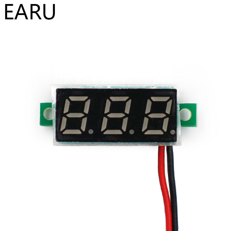Voltmètre numérique DC LED pour voiture, testeur de tension d'alimentation mobile, détecteur automatique, rouge, vert, bleu, jaune, 0-0.28 V, 100 pouces, 12V