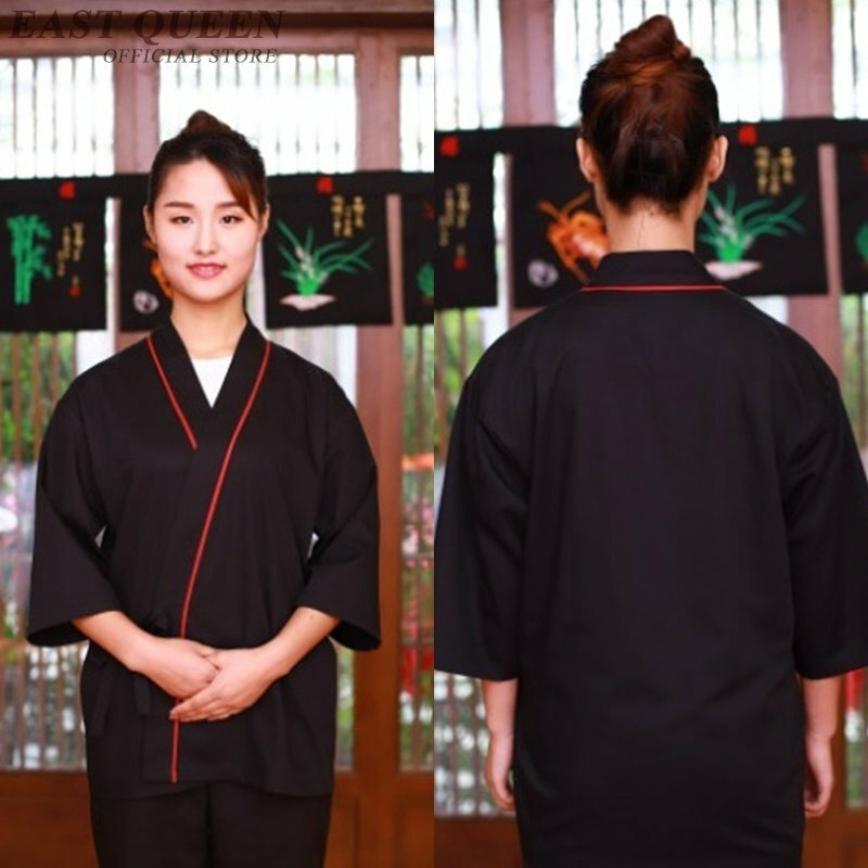 ญี่ปุ่นเครื่องแบบร้านอาหารซูชิชุดซูชิChef Uniformอุปกรณ์เสริมChef Jackt Waiter Waitress Cateringเสื้อผ้าDD1029