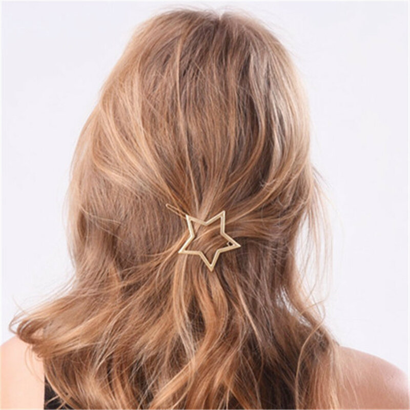 1 pieza nueva moda mujeres niñas horquillas niñas estrella corazón Clip pelo delicado Pin pelo decoraciones joyería Accesorios