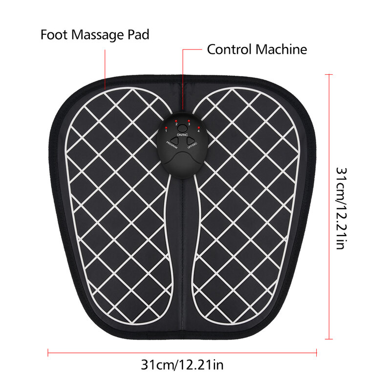 Masajeador de pies eléctrico EMS ABS fisioterapia revitalizante pedicura decenas masajeador de pies inalámbrico estimulador muscular Unisex A5