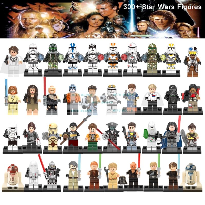 El maestro Yoda Legoelys figuras de Star Wars Luke Skywalker Han Solo Darth Maul juguete para los niños Star Wars soldado clon bloque