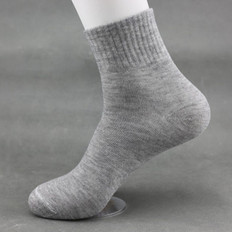5 paires de chaussettes pour hommes, taille 39-43, couleur unie, décontracté, mode, courtes, excellente qualité, respirantes, durables, noires