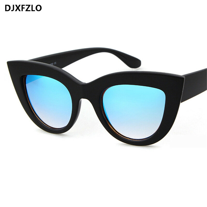 Gafas de sol de estilo Retro para mujer, lentes de sol a la moda, de diseñador de marca, Estilo Vintage, Ojo de gato, color negro, UV400, 2019