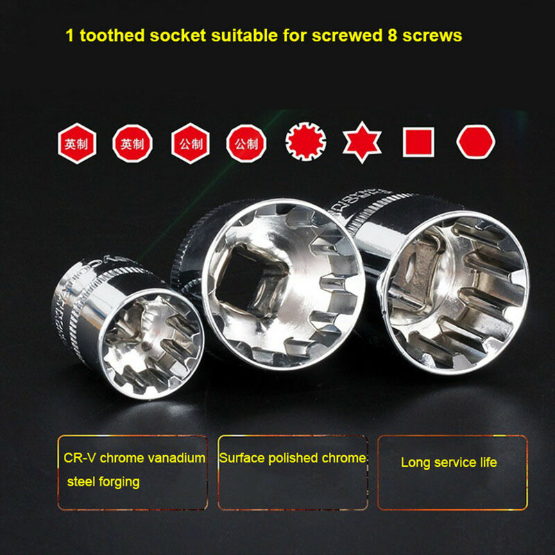 1/4" 1/2" 3/8" ratchet wrench Sockets Set CR-V Torx Star Bit Combination Drive Socket Nuts Set For Auto Car Repair Hand Tools