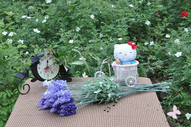 Fleurs artificielles en soie lavande, fausses fleurs, ouverture d'usine, pendaison de crémaillère, mariage