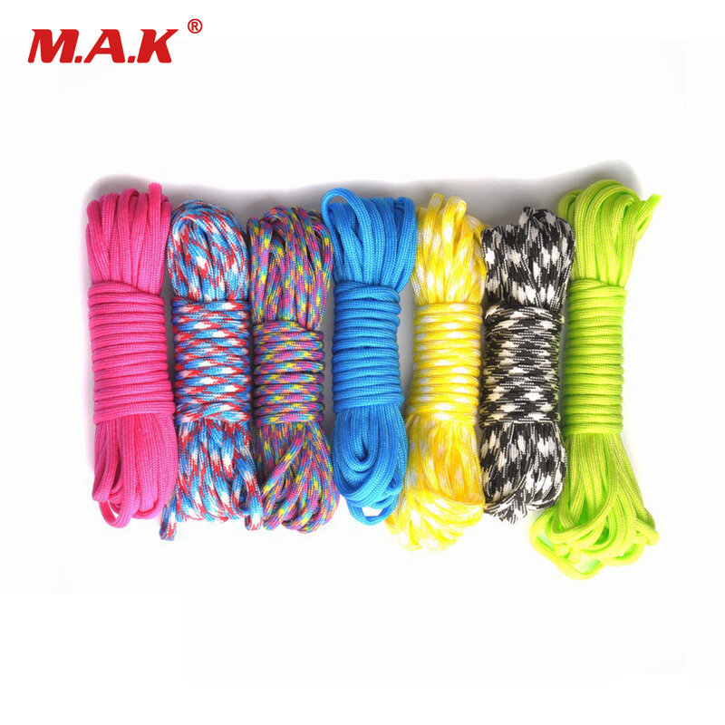 Paracord 550 Parachute Cord Lanyard Rope Diameter 4mm Mil Spec Type III 7 Stand Climbing Camping Survival Rope