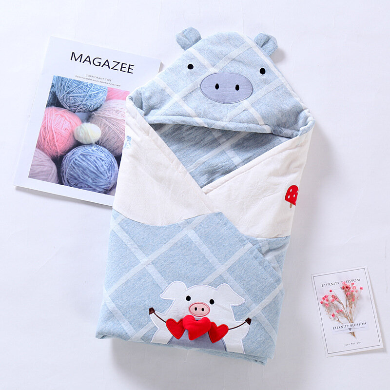 Bawełna dla niemowląt na lato wiosna miękkie koce dla noworodków wielofunkcyjny niemowląt Wrap worek do spania wózek pokrywa ręcznik