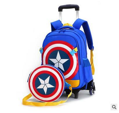 Сумка-тележка для мальчиков ZIRANYU, школьная сумка на колесиках, школьный рюкзак на колесиках, рюкзак-тележка для школы
