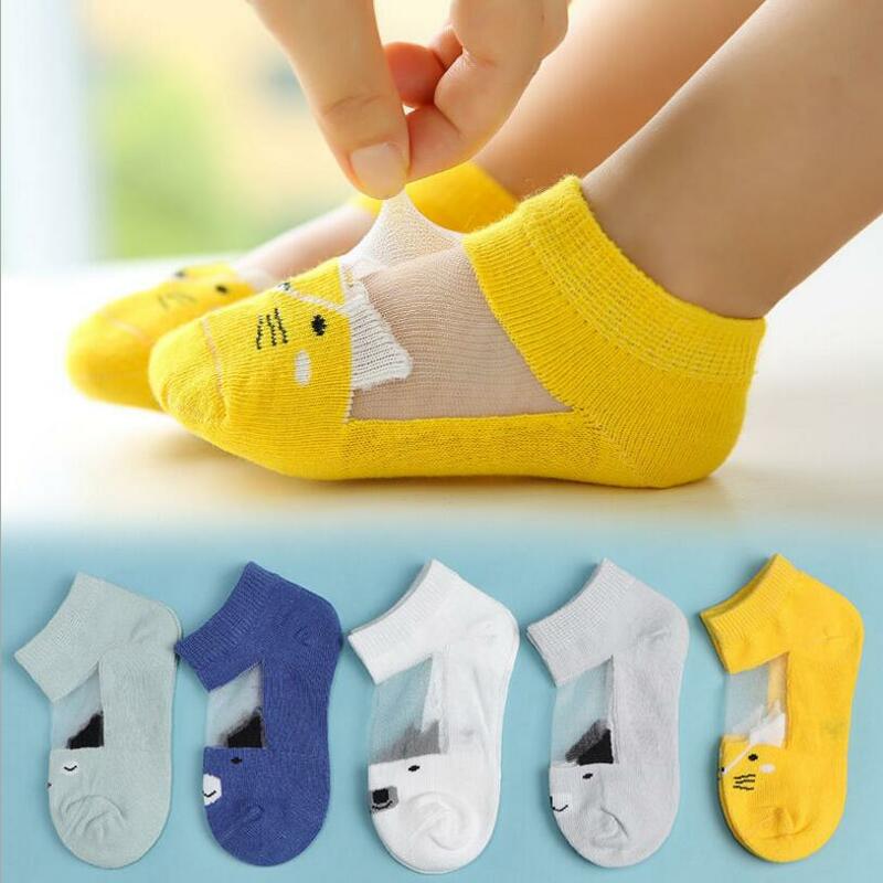 Детские носки в горошек, 5 пар = 10 шт./лот, летние тонкие удобные дышащие хлопковые модные носки для детей, носки для маленьких девочек, для От 0...
