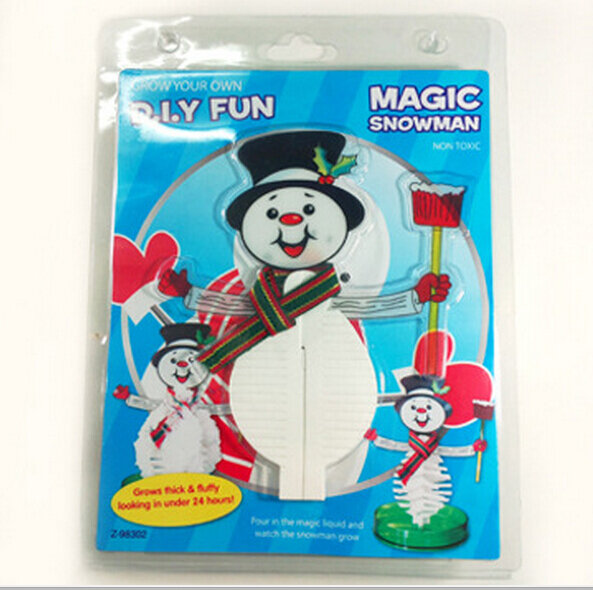 2019 18x10cm diy branco magia crescente papel boneco de neve cristais árvore kit artificial mágico crescer árvores ciência crianças brinquedos de natal