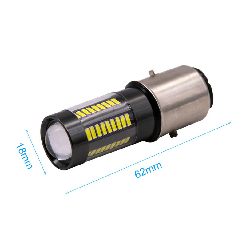 Ampoule LED modifiée pour phare antibrouillard DRL, blanche, 6 côtés, 100 K, pour moto, faisceau Hi/Lo 12V-24V, 6000 W