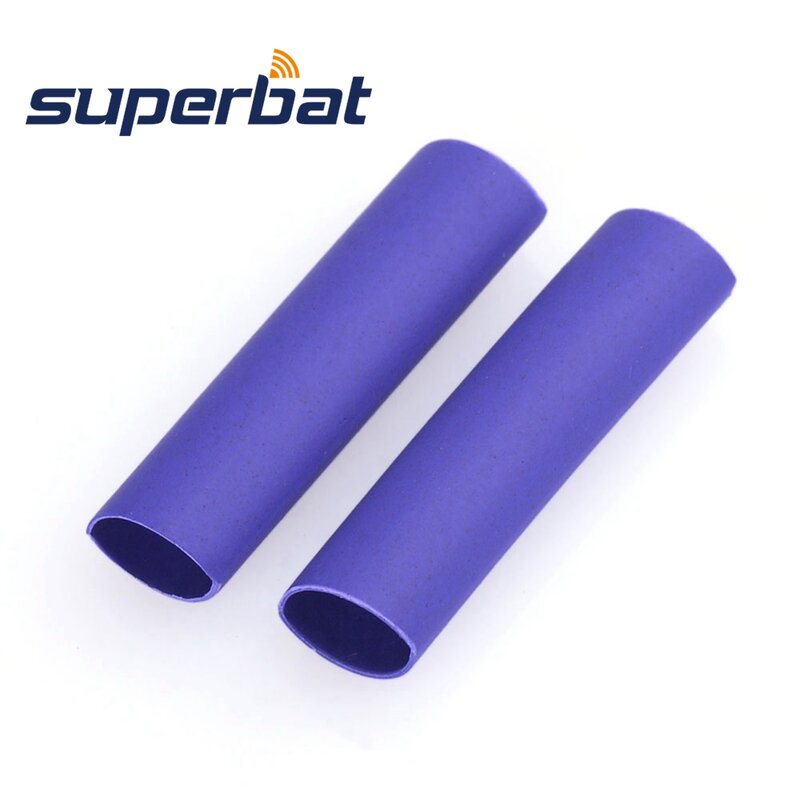 Superbat 100pcs 보라색 열 수축 튜브 와이어 랩 케이블 슬리브 OD 3.5mm 길이 18mm