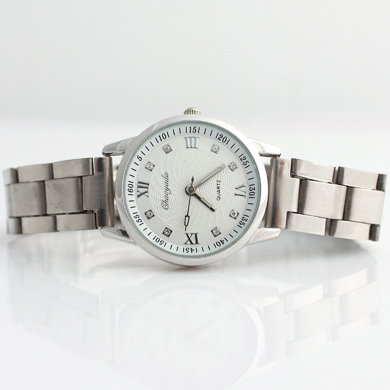 Hoge Kwaliteit Oude Mannen Mensen Horloge Grote Nummer Clear Tafel Roestvrij Staal Armband Horloge Lover Horloges Vrouwen Man Dame SN80