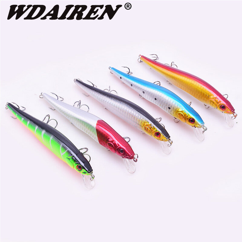 1 Pcs Floating Diving Fishing Lure 14g 23g Sinking Minnow Wobblers Artificial Hard Bait With Triple Hook for Bass Pike Crankbait