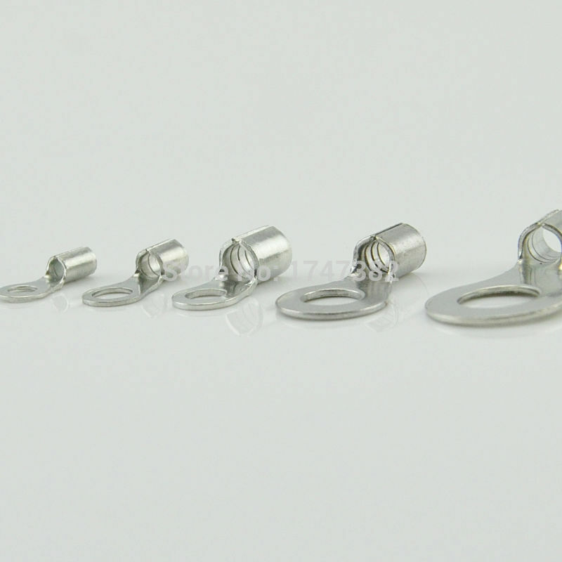 Terminal de anillo no aislado, Conector de crimpado desnudo AWG 12-10, 1000 piezas