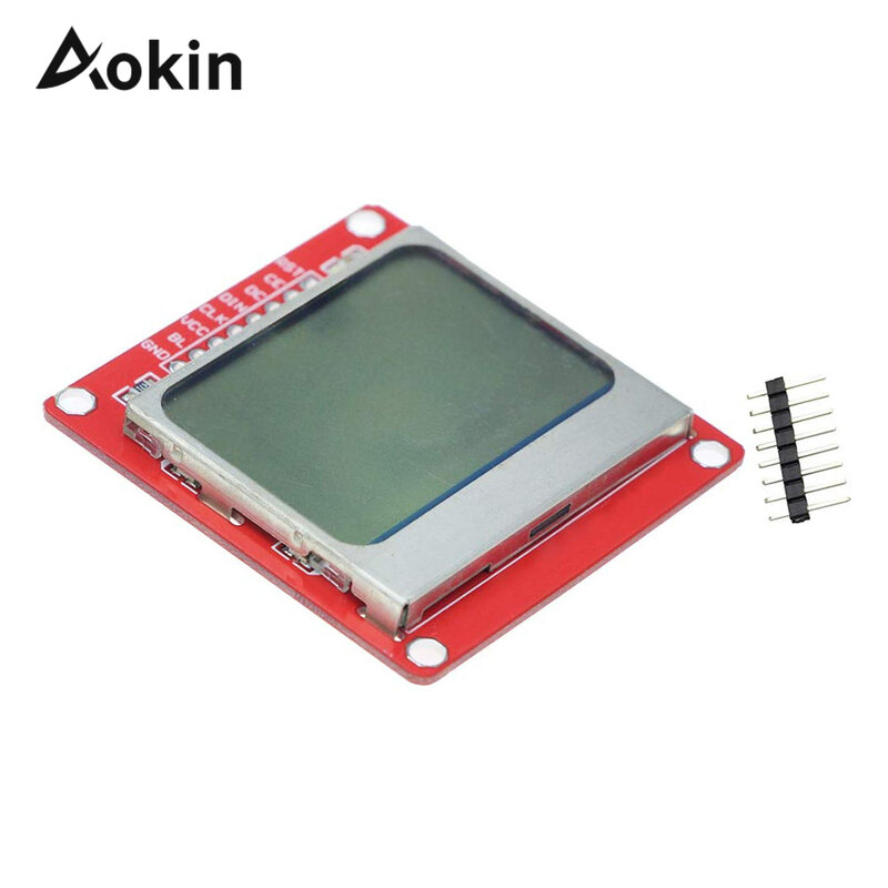 Monitor de Módulo LCD para Arduino, Backlight Branco, Adaptador PCB, Nokia 5110 Tela, Eletrônica Inteligente, 84x48, 84x84