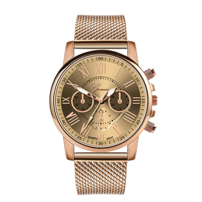 เจนีวานาฬิกาผู้หญิงแบรนด์หรูสแตนเลสสุภาพสตรีนาฬิกาข้อมือนาฬิกาผู้หญิงกีฬานาฬิกานาฬิกาข้อมือควอตซ์ Reloj Mujer